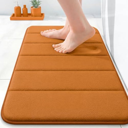 OLANLY Memory Foam Bath Mat 35x16, Super Soft and Absorbent Bathroom Rugs