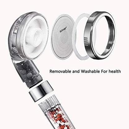 Nosame Shower Head, Filter Filtration High Pressure Water Saving 3 Mode Function Spray Handheld Showerheads for Dry Skin & Hair