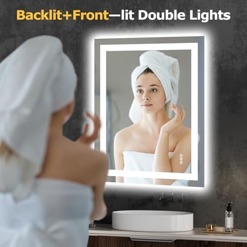 Hivone 36.1"X28.1" LED Bathroom Mirror with Lights, UL Listed