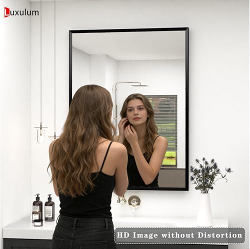 Black Framed Bathroom Mirror for Over Sink 26x36