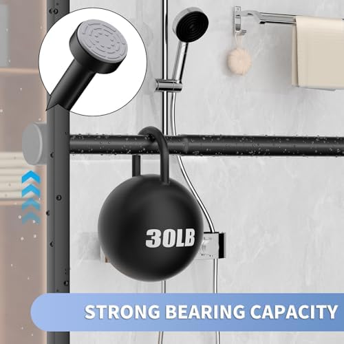 Black Shower Curtain Rod 34-66 Inch(2.8-5.5ft) Adjustable Shower Rod