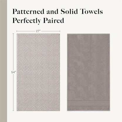 Modern Threads 6 Piece Bath Towel Set – Bathroom Towel Set with 2 Bath Towels, 2 Hand Towels & 2 Washcloths – 100% Cotton, Soft & Absorbent – Waffle (Classic Taupe)
