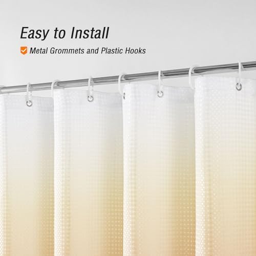 Gibelle Orange Ombre Fabric Shower Curtain for Bath Decor, 72 x 72