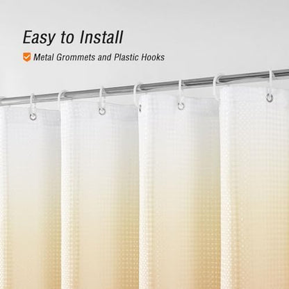 Gibelle Orange Ombre Fabric Shower Curtain for Bath Decor, 72 x 72