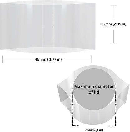 45 x 52 mm Clear Perforated Shrink Band for Hot Sauce, Woozy, Drip & Liquid Bottles [Cap Diameter: 1"] Pack of 1,000