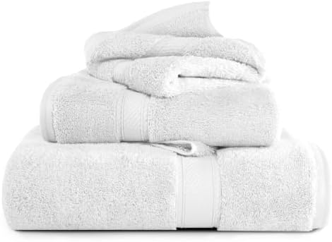 SUPERIOR Egyptian Cotton Ultra Plush & Absorbent, 3 Piece Set, White
