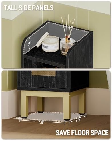 Hzuaneri Bathroom Storage Cabinet, Small Corner Floor Cabinet