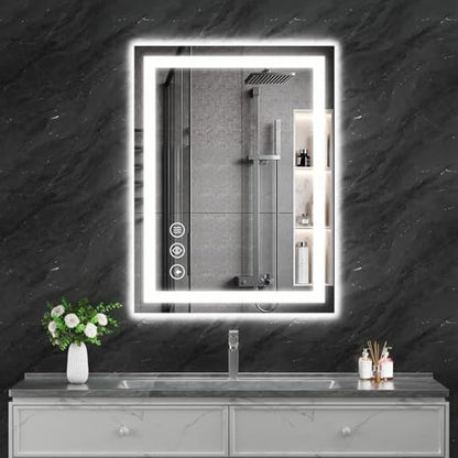 Koonmi 32x24 LED Bathroom Mirror, Shatterproof Mirror with Light
