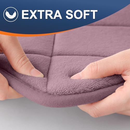 OLANLY Memory Foam Toilet Rugs U-Shaped 24x20, Ultra Soft and Absorbent