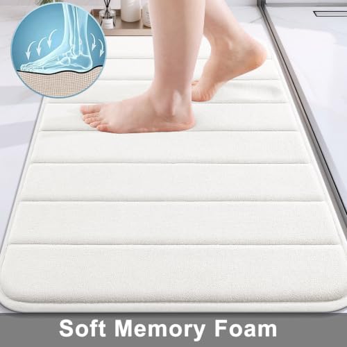 Buganda Memory Foam Bath Mat 55 x 24, Ultra Soft Absorbent Bathroom Rugs