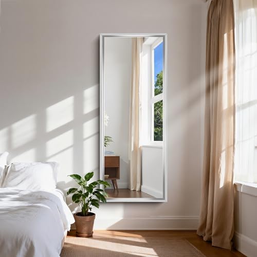 CIRCUMI 60"x24" Brushed Silver Bathroom Mirror, Double Sink Vanity Mirror