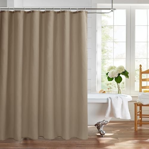 Nasitos Fabric Shower Curtain Liners with Magnets 2 Pack 70X72 Inch White