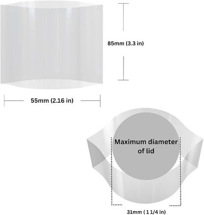 55 x 85 mm Clear Perforated Shrink Sleeve for Wine & Beverage Bottles [Cap Diameter: 1 1/4"] Pack of 50