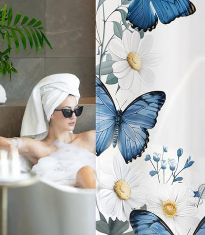 Bathroom Shower Curtain Cute Cortinas para Baño 72 x 72, Butterfly