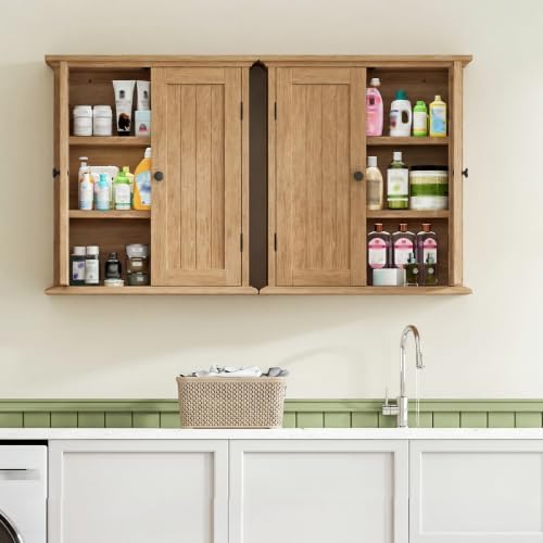 ChooChoo Bathroom Wall Cabinet with 2 Doors, Over The Toilet