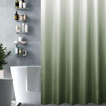 Gibelle Sage Green Ombre Fabric Shower Curtain for Bath Decor, 72 x 72