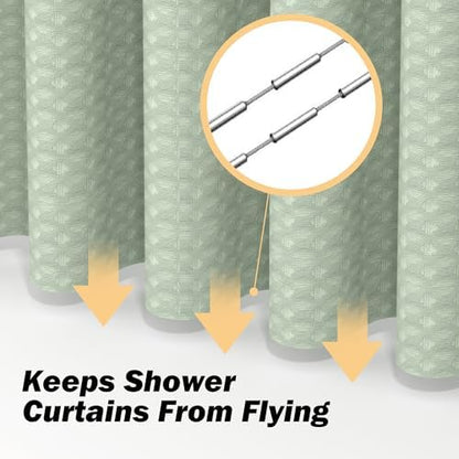 23 PCS Green Bathroom Accessories Set丨Shower Curtain Bathroom Accessory