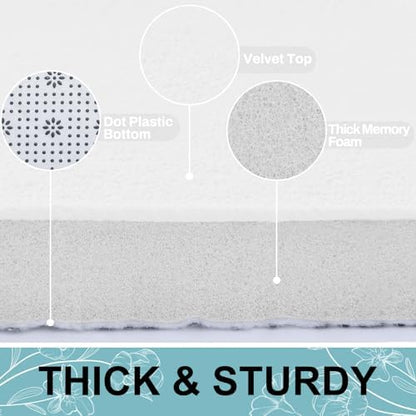 Smiry Memory Foam Bath Mat 24x16, Extra Soft and Absorbent Bathroom Rugs