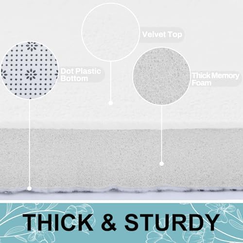 Smiry Memory Foam Bath Mat 30x20, Extra Soft and Absorbent Bathroom Rugs