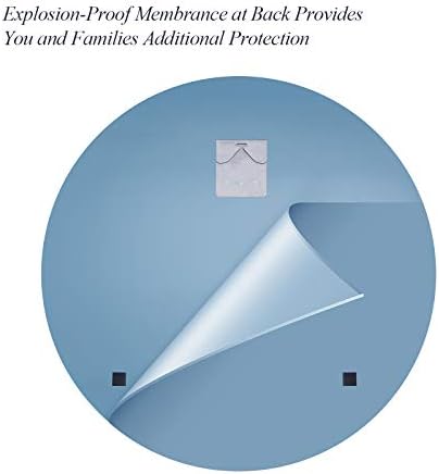 Round Frameless Wall Mirror, 30 Inch, HD Float Glass, Beveled Edge