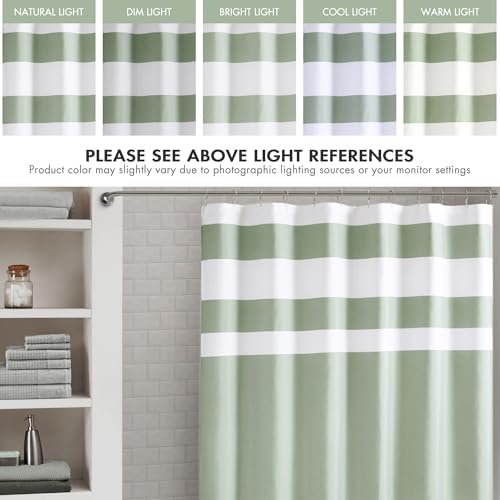 Madison Park Spa Waffle Extra Long Shower Curtain, 72 x 84, Sage Green