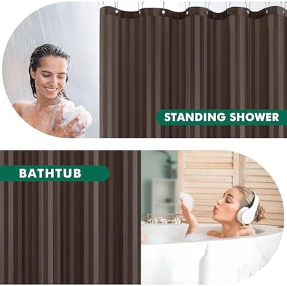 Fabric Shower Curtain Liner 72x72 Inch-Standard Size Cloth Shower Liners