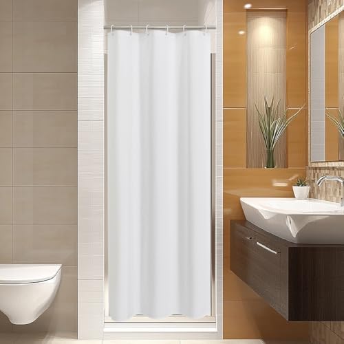 Waterproof Fabric Shower Curtain,No Liner Needed,36x72,White