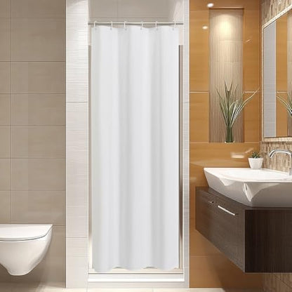 Waterproof Fabric Shower Curtain,No Liner Needed,36x72,White