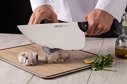 Arcos Fishmonger Knife 11 Inch Nitrum Stainless Steel. Ergonomic Polyoxymethylene POM Handle and 290 Blade.Flexible blade and a smooth edge. Series Universal. Color Black.