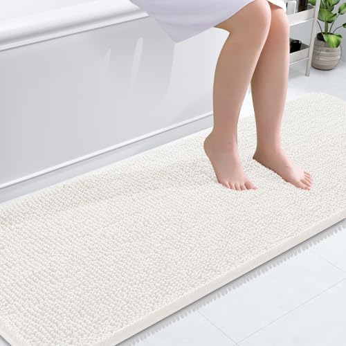 OLANLY Bathroom Runner Rugs 70x24, Extra Soft Absorbent Chenille Bath Rugs