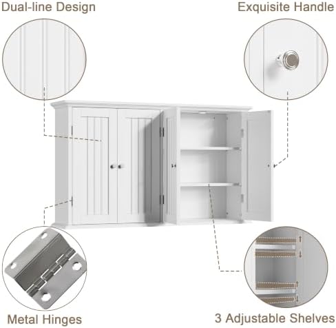 ChooChoo Laundry Cabinet with 4 Doors and Adjustable Shelves