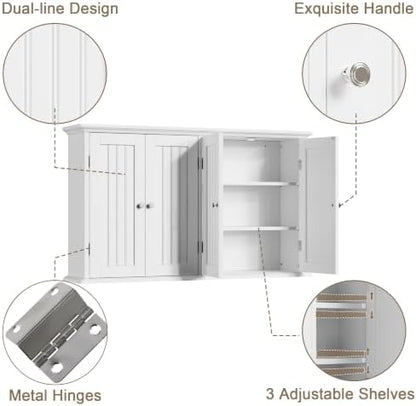 ChooChoo Laundry Cabinet with 4 Doors and Adjustable Shelves