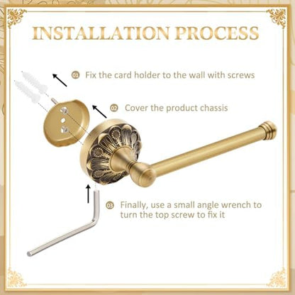2 Pcs Antique Toilet Paper Holder Hand Towel Ring, Semi Circular