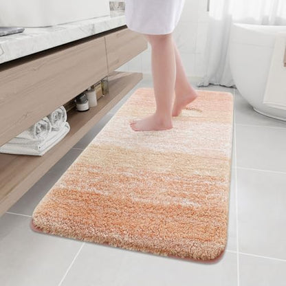 Arotive Microfiber Bathroom Rugs, Shaggy Soft Absorbent Bath Rug, 54x24