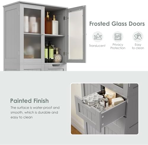 BOTLOG 67'' Tall Bathroom Storage Cabinet with Adjustable Shelf
