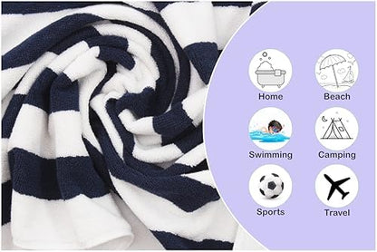 ORIGINAL KIDS Wash Cloths - 100% Cotton Set of 12 Cabana Stripe Washcloths