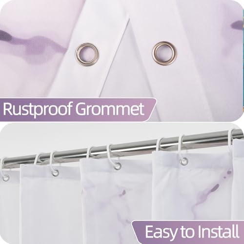 Purple Marble RV Stall Waterproof Shower Curtain 60x72 inches