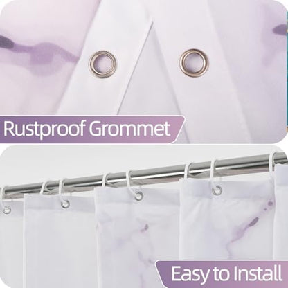Purple Marble RV Stall Waterproof Shower Curtain 60x72 inches