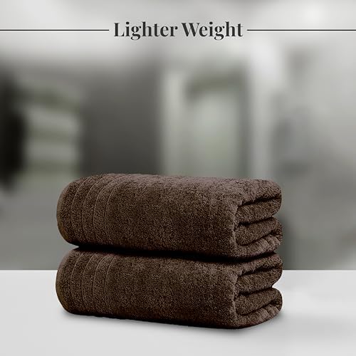 Tens Towels 8 Piece Towel Set, 2 XL Bath, 2 Hand, 4 Washcloth, Brown