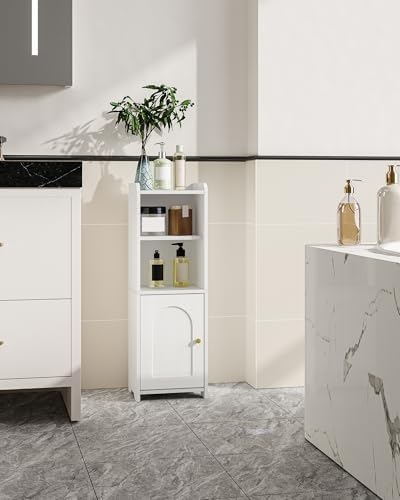 Hzuaneri Bathroom Storage Cabinet, Narrow Toilet Paper Cabinets with Doors