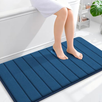 OLANLY Memory Foam Long Bathroom Rugs Runner 44x24, Super Soft Absorbent