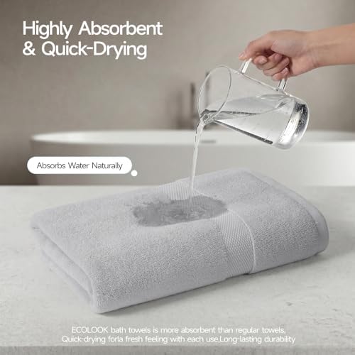 ecolook Ultra Soft 6-Piece Towel Set, 100% Cotton