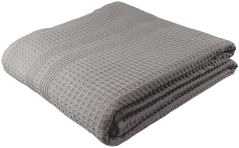 GILDEN TREE Waffle Bath Sheet Large Bath Towels Quick Dry Thin Body Towels, 40x80 Oversized Bath Towels for Adults, Classic Style (Pewter)