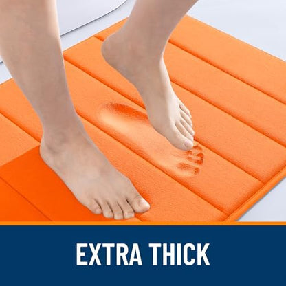 OLANLY Memory Foam Bath Mat 35x16, Super Soft and Absorbent Bathroom Rugs