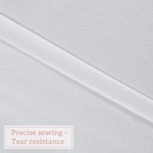 Homechoice Decor White Shower Curtain 2 Pack, 72" W x 72" L x 2 Panels