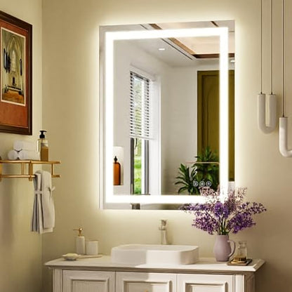XRAMFY 32''X24'' LED Bathroom Mirror, Wall Mirror with Lights