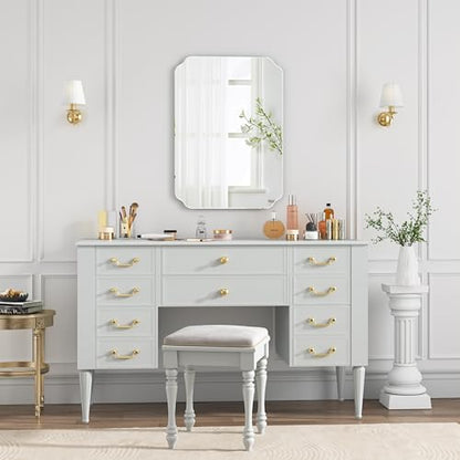 20x28 Inch Bathroom Mirrors for Over Sink, Frameless Mirrors for Wall
