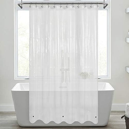 Mrs Awesome Frosted Shower Curtain Liner with Magnets, 72x72