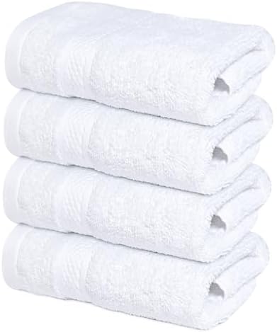 Infinitee Xclusives 100% Cotton Luxury Wash Cloths for Showering - 4 Pack