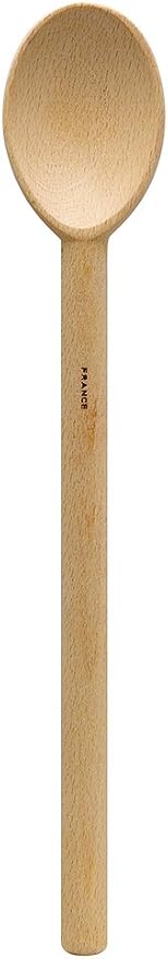 HIC Kitchen Deluxe Heavyweight French Beechwood Spoon, Made in France, 13.75 Inches, Heavy Duty Wooden Cooking Spoon For Stirring And Mixing